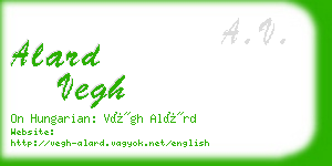 alard vegh business card